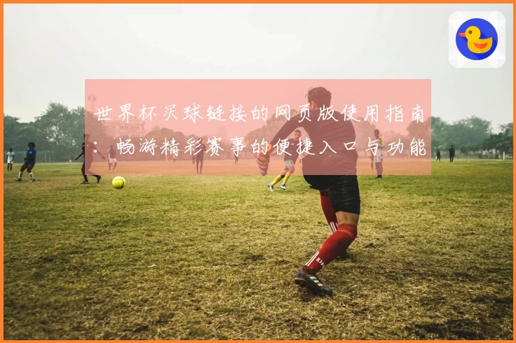 世界杯买球链接的网页版使用指南：畅游精彩赛事的便捷入口与功能介绍