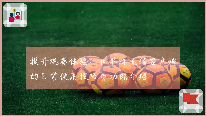 提升观赛体验，世界杯竞猜客户端的日常使用技巧与功能介绍